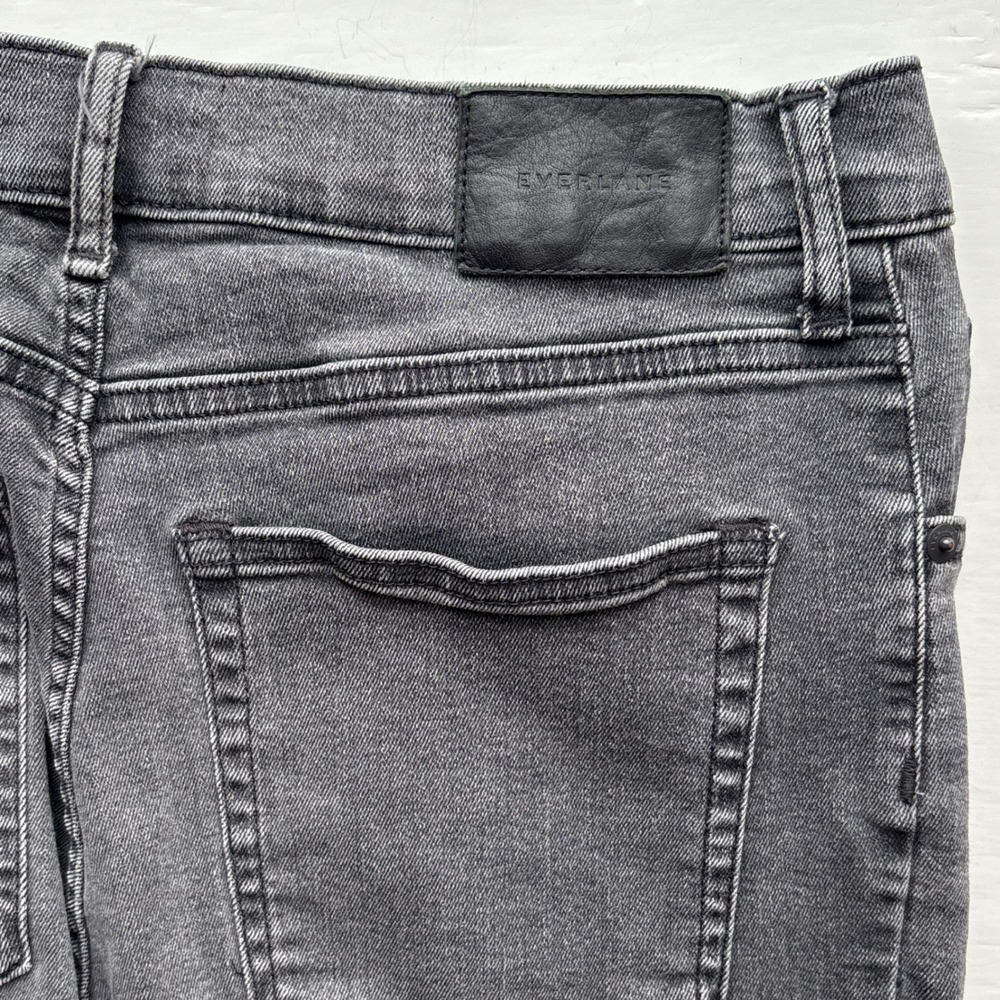 Everlane Cigarette Womens 28 Jeans Grey High Rise Raw Hem Stretch Denim Pants - Picture 5 of 11